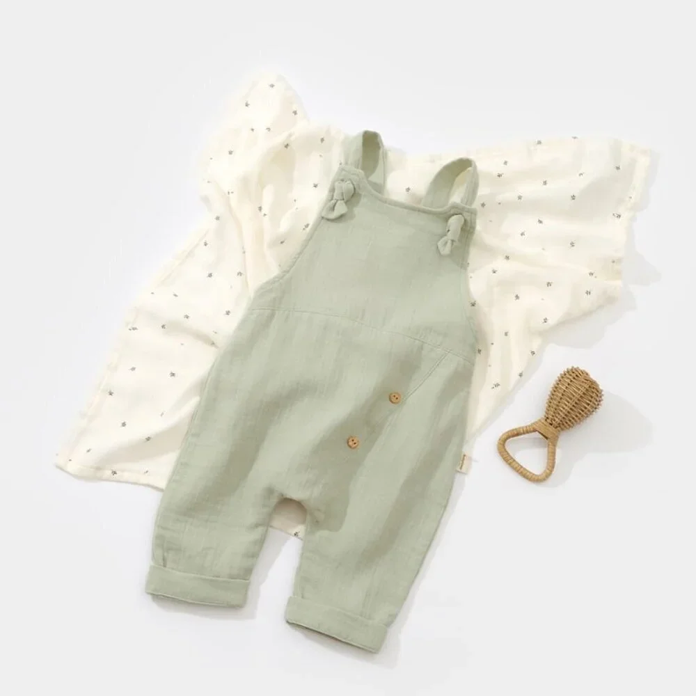 100% Organic Cotton Salopet Romper - Picture 3 of 8